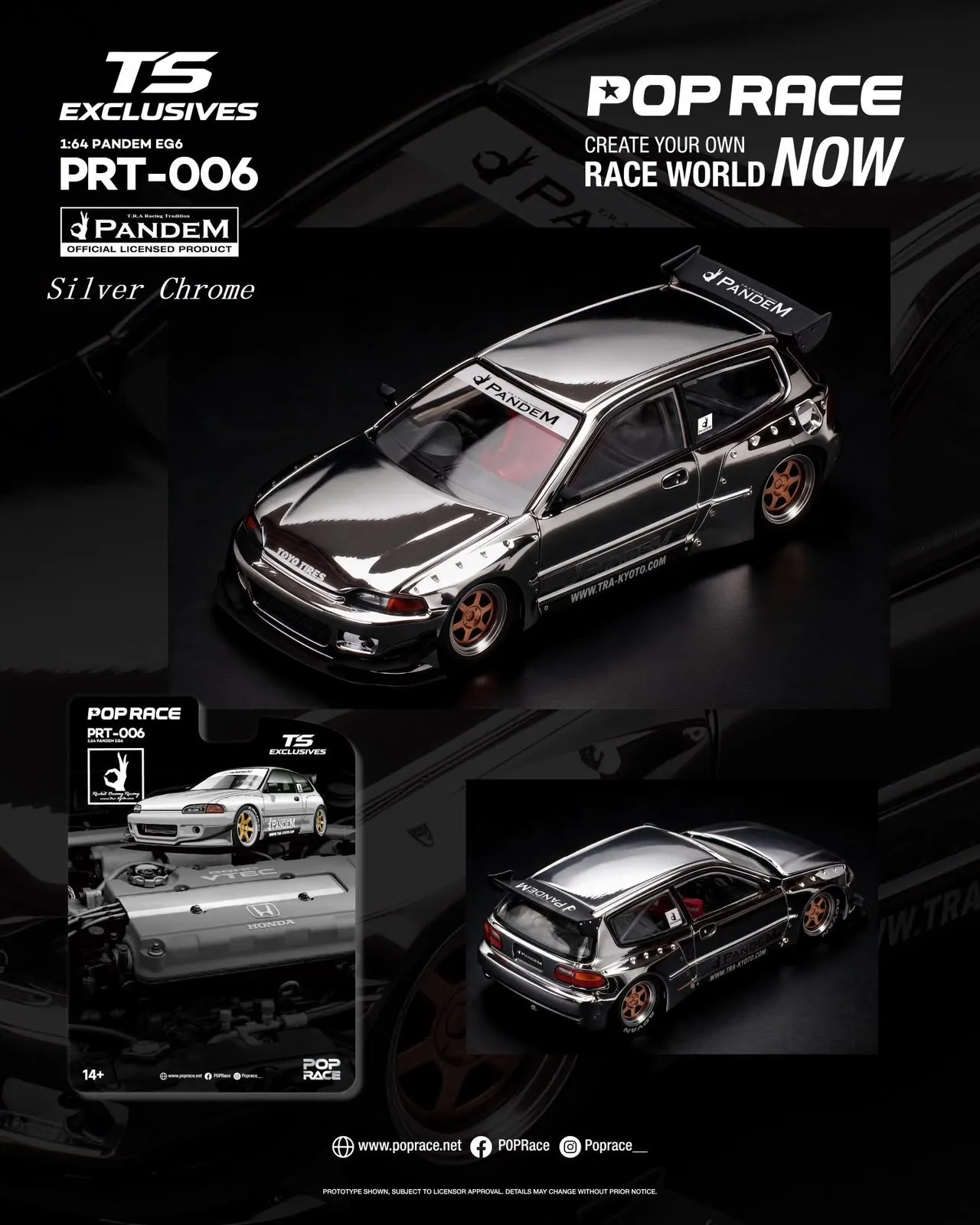 PANDEM CIVIC EG6 V1.5 CHROME
